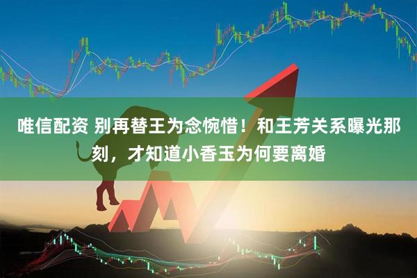 唯信配资 别再替王为念惋惜！和王芳关系曝光那刻，才知道小香玉为何要离婚
